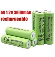 8pcs 1.2V AA Batteries 3800mah Ni MH Rechargeable AA Battery